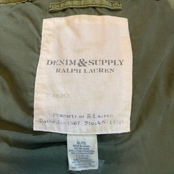Ralph Lauren Denim Supply military INSP mix media Aztec print olive jacket XL - Picture 11 of 16